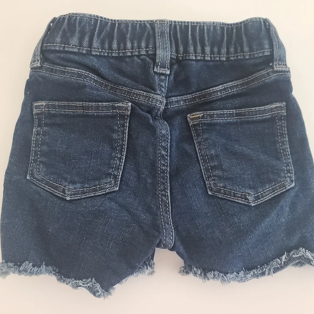 Old Navy Baby Girl Short Denim Flower Skirt Size 12 -18 Months